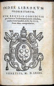 Title page of Index Librorum Prohibitorum (Venice 1564). -- Wikipedia