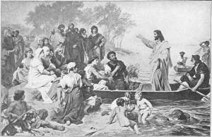 Jesus Preaches from a Boat. H. Hofmann, 19th c.