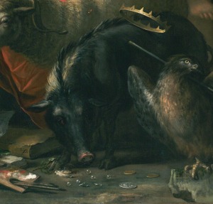 Pearls before swine. Allegory of Fortune (detail), Salvator Rosa, about 1658–59, www.getty.edu